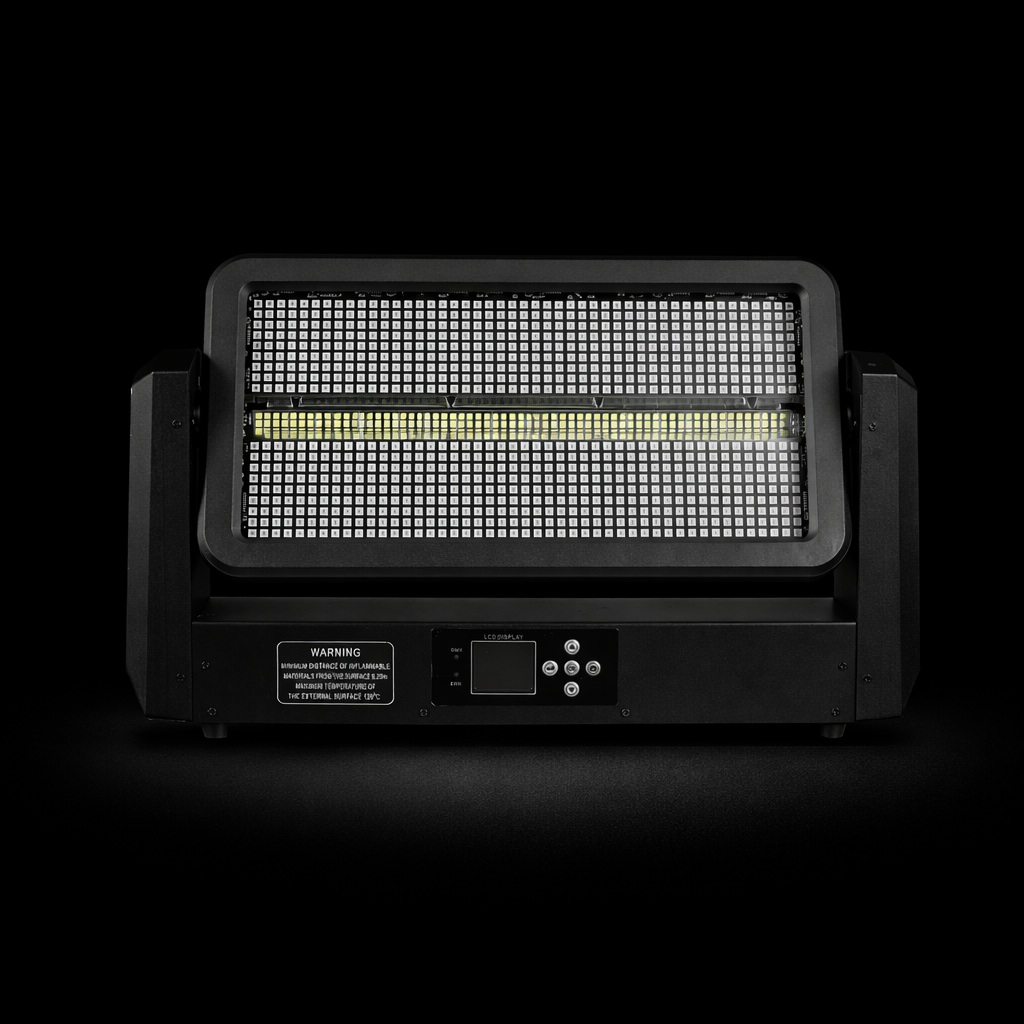 REDJET STROBE 1212LS motorized RGB pixel strobe front view