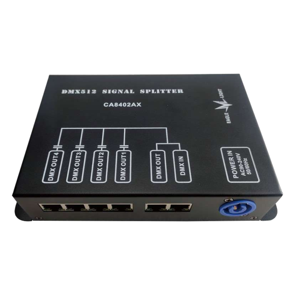EAGLE LIGHT CA8402AXI professional DMX signal splitter, actual manufacturer catalog product photograph