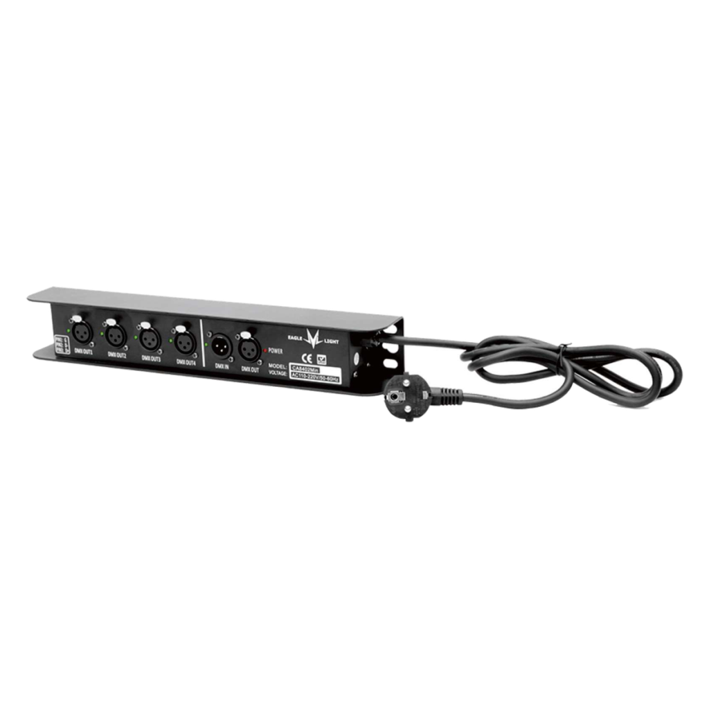 EAGLE LIGHT CA8402Mini professional DMX signal splitter, actual manufacturer catalog product photograph