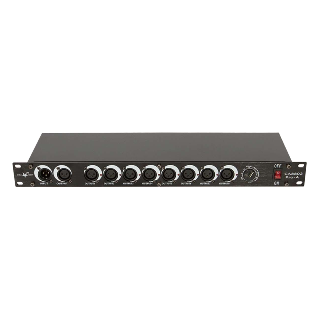 EAGLE LIGHT CA8802PRO-A professional DMX signal splitter, actual manufacturer catalog product photograph