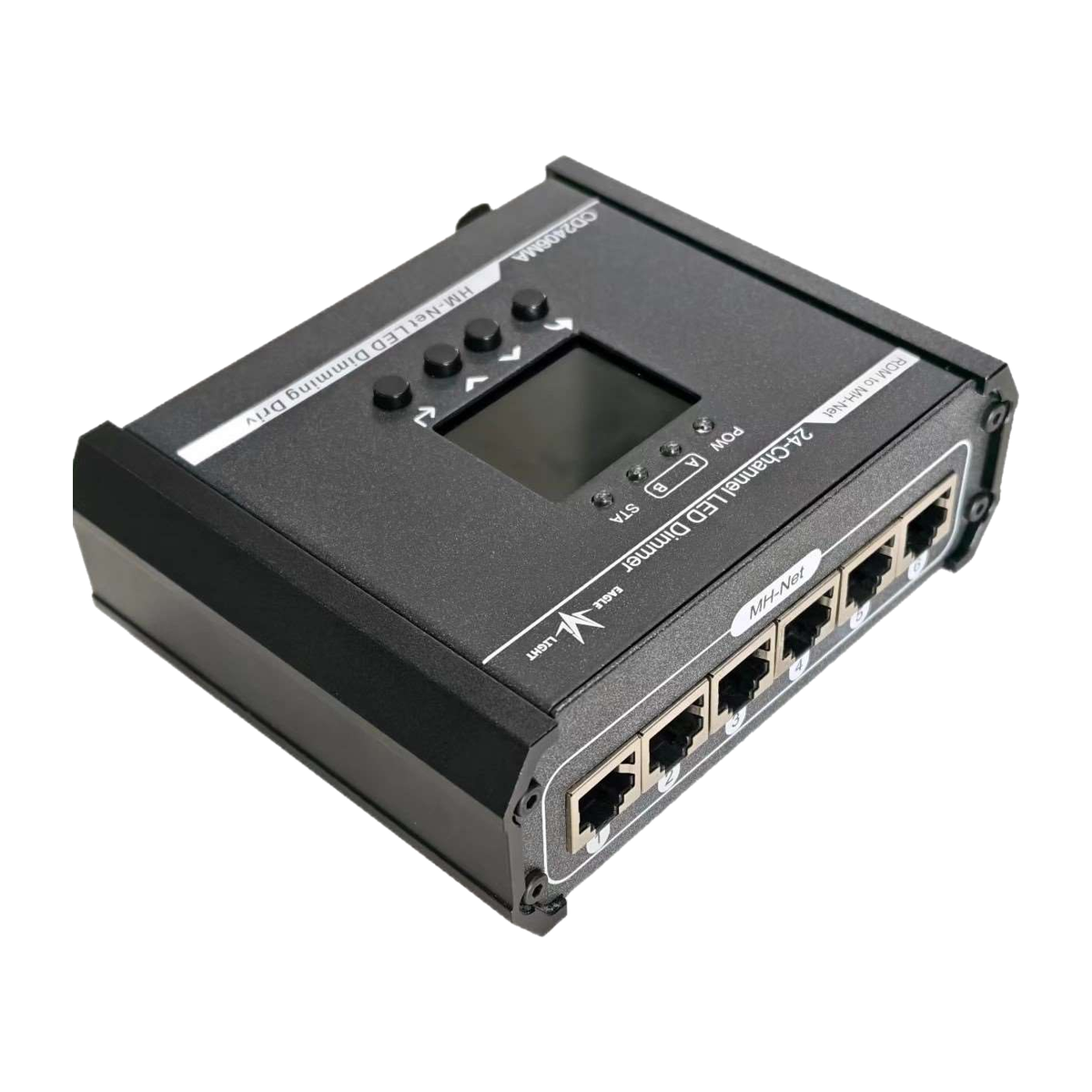 EAGLE LIGHT CD2406MA 24-channel MH-Net dimmer driver with display, control buttons and multiple network data ports