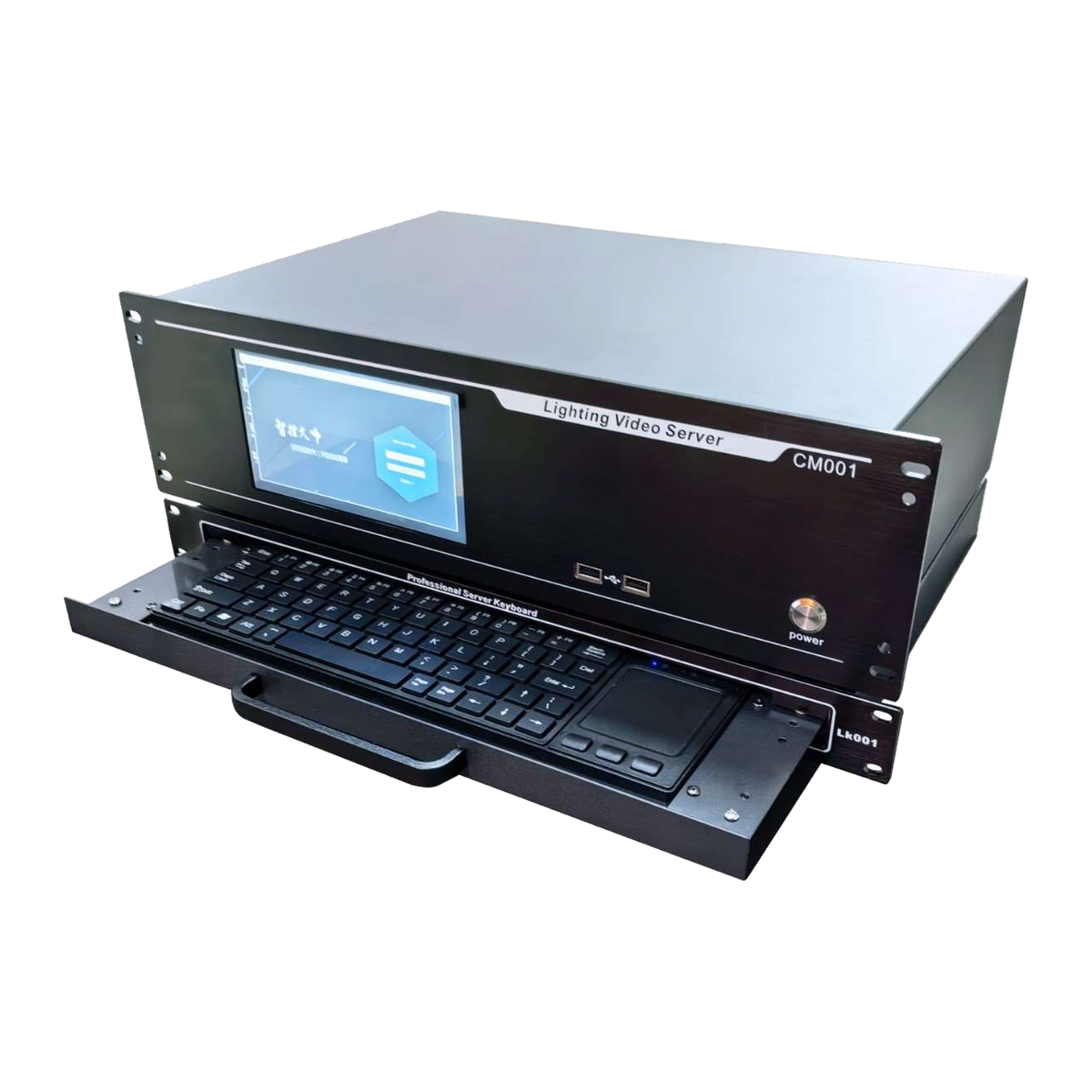 EAGLE LIGHT Video Lighting Server catalog front view, pictured device marked CM001, listing model CM001I