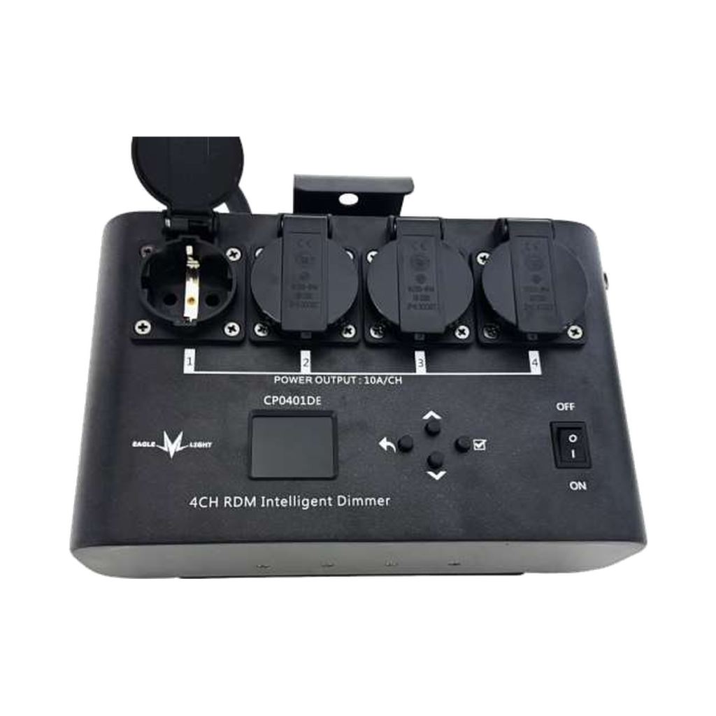 EAGLE LIGHT CP0401DE 4-channel RDM intelligent dimmer controller with European plug connections
