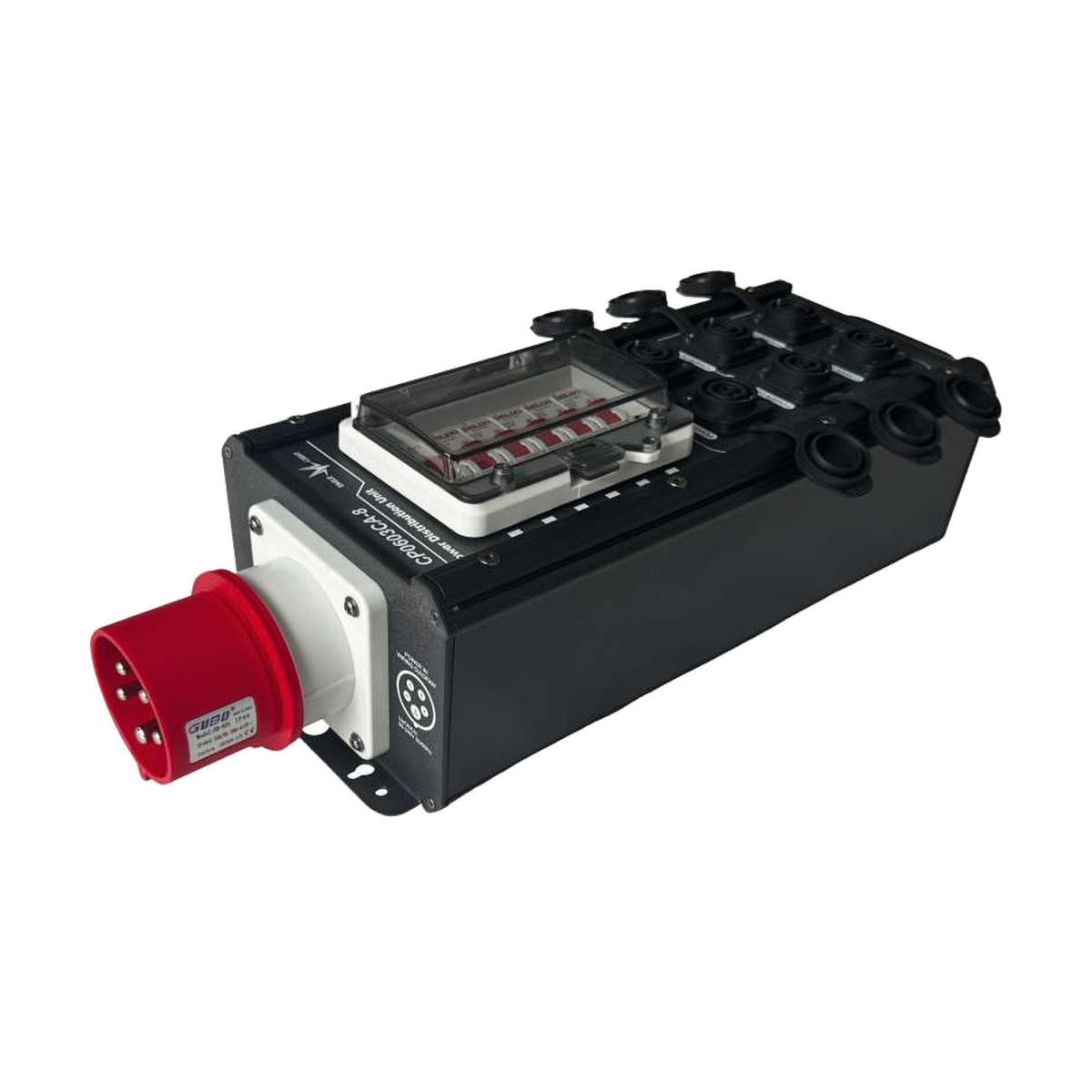 EAGLE LIGHT CP0603CA-8 three-phase six-channel TRUE1 power distributor, original manufacturer catalog photograph on transparent background