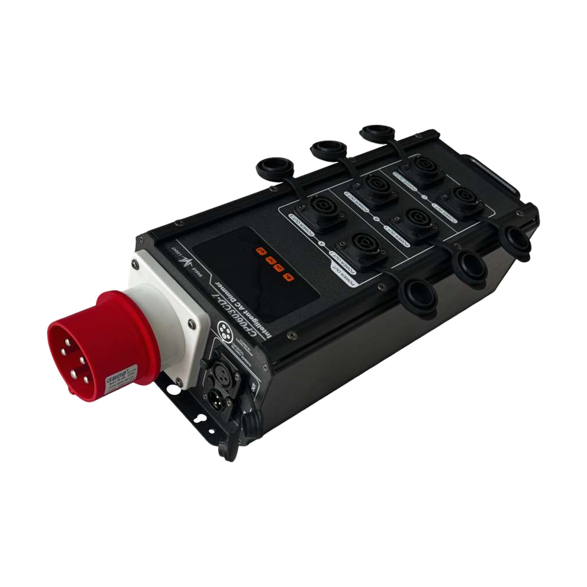 EAGLE LIGHT CP0603CD-7 six-channel DMX512 dimming TRUE1 power distributor, original manufacturer catalog photograph on transparent background