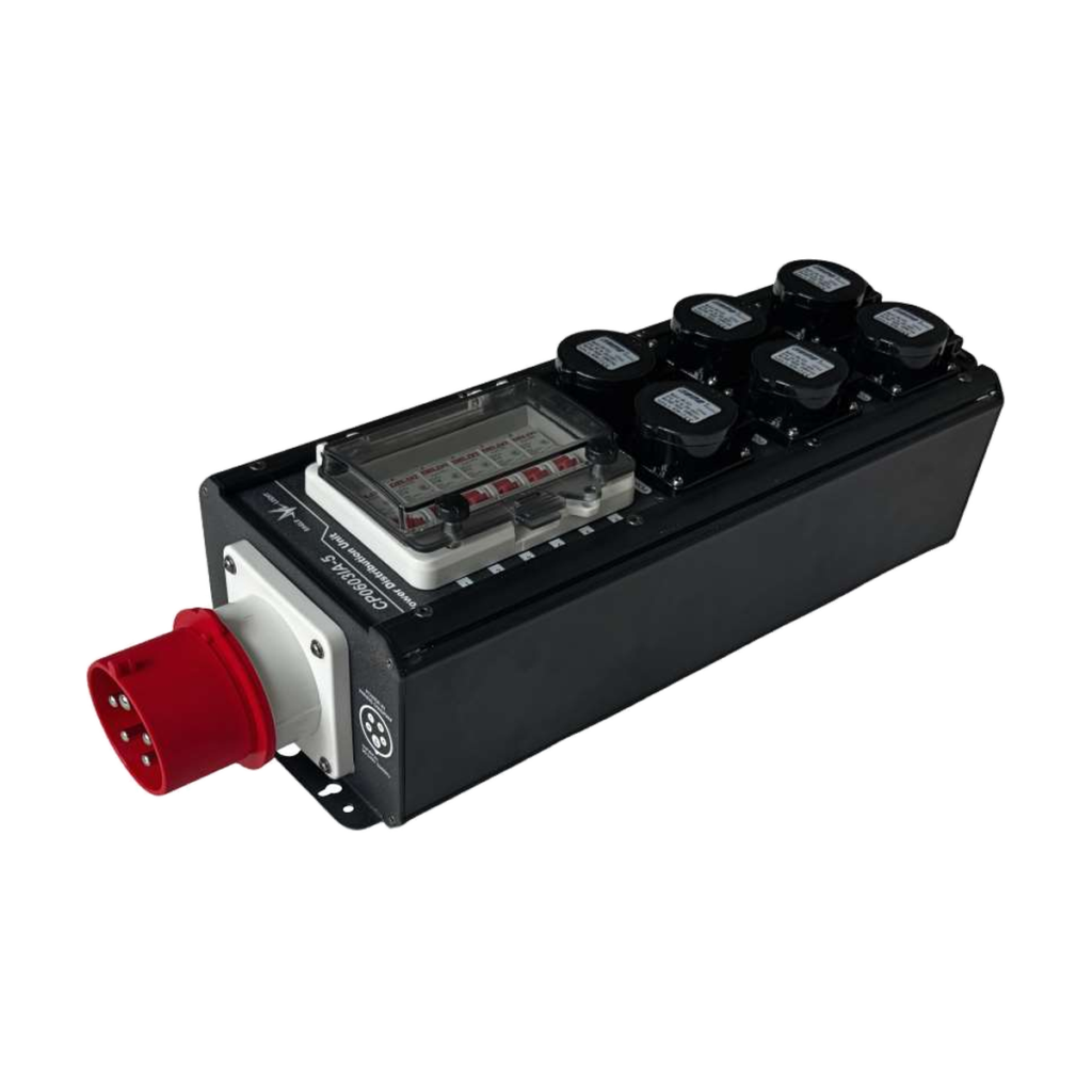 EAGLE LIGHT CP0603IA-5 three-phase six-output industrial power distributor, original manufacturer catalog photograph on transparent background