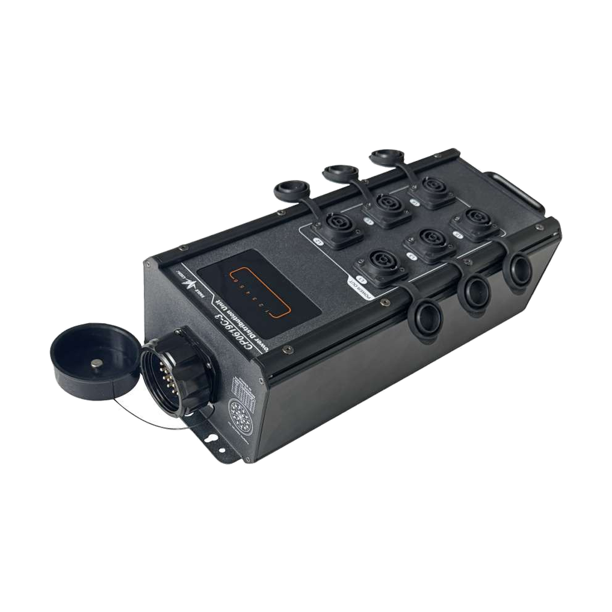 EAGLE LIGHT CP0619C-3 19-pin input, six TRUE1 socket outputs, original manufacturer catalog photograph on transparent background