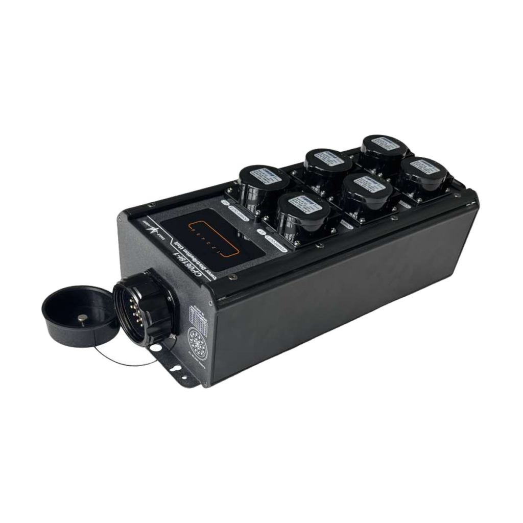 EAGLE LIGHT CP0619I-1 19-pin input, six 16A industrial socket outputs, original manufacturer catalog photograph on transparent background