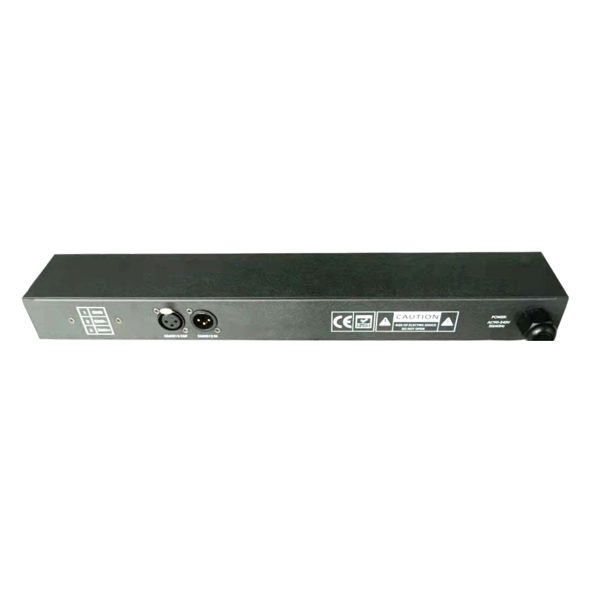 Rear view of EAGLE LIGHT CP0802 8-channel intelligent switching power sequencer with american outlets from the original product catalog