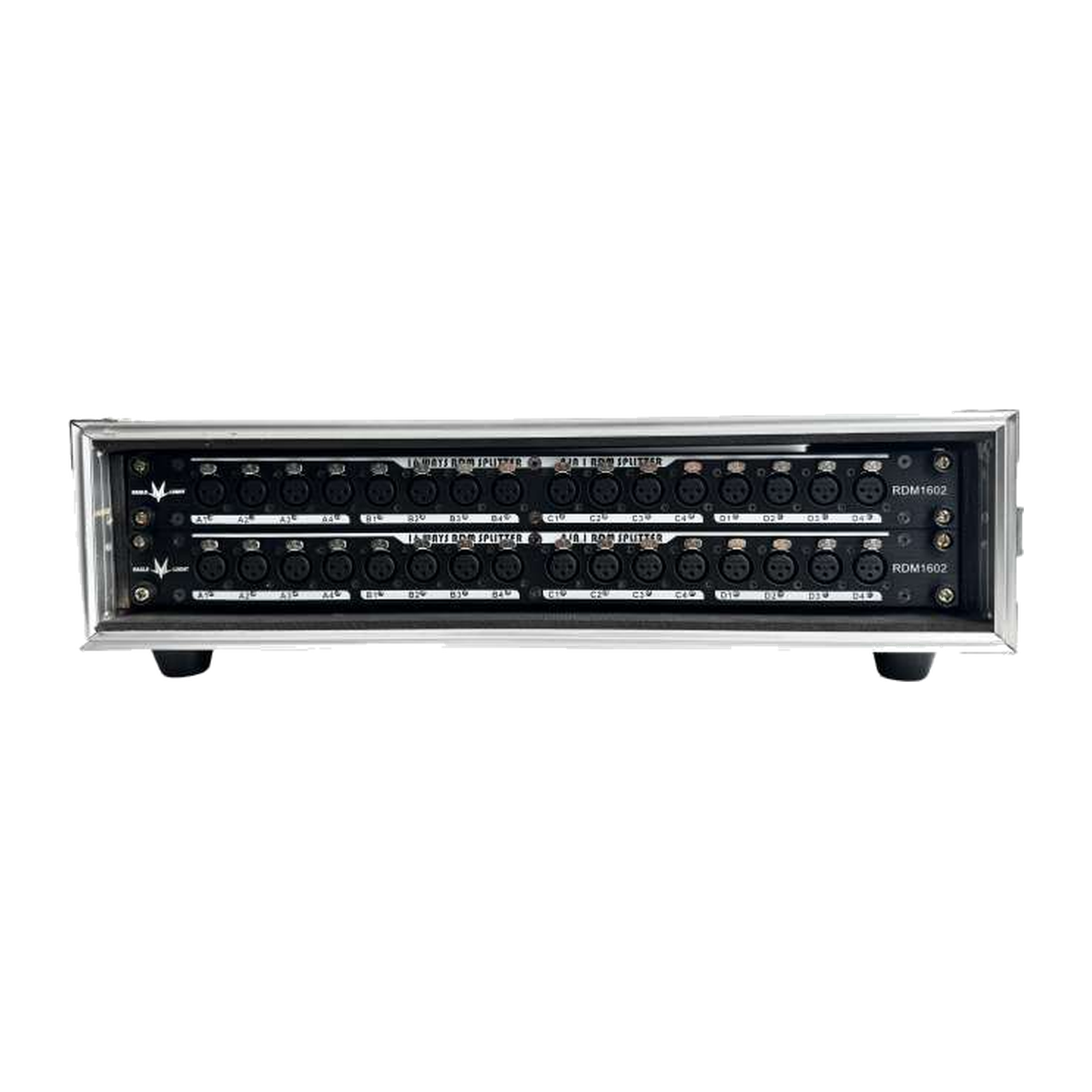 Front signal connection panel view of EAGLE LIGHT CPS02S-1 2U integrated stage lighting control cabinet