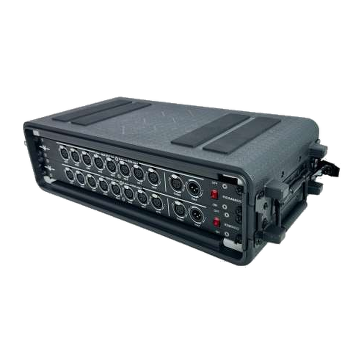 EAGLE LIGHT CPS02S-2 2U integrated stage lighting signal cabinet, original manufacturer product photograph with rack enclosure and control connectors