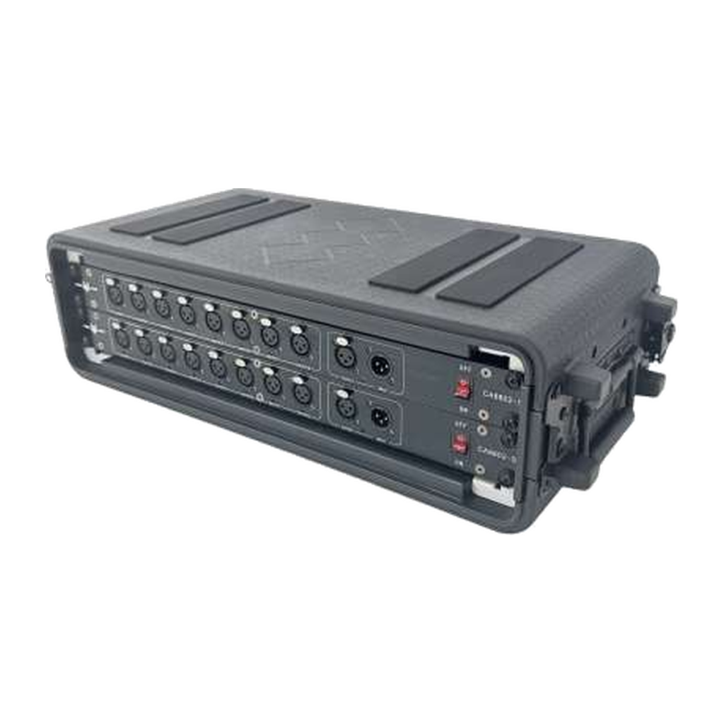 EAGLE LIGHT CPS02S-3 2U integrated stage lighting signal cabinet, original manufacturer product photograph with rack enclosure and control connectors