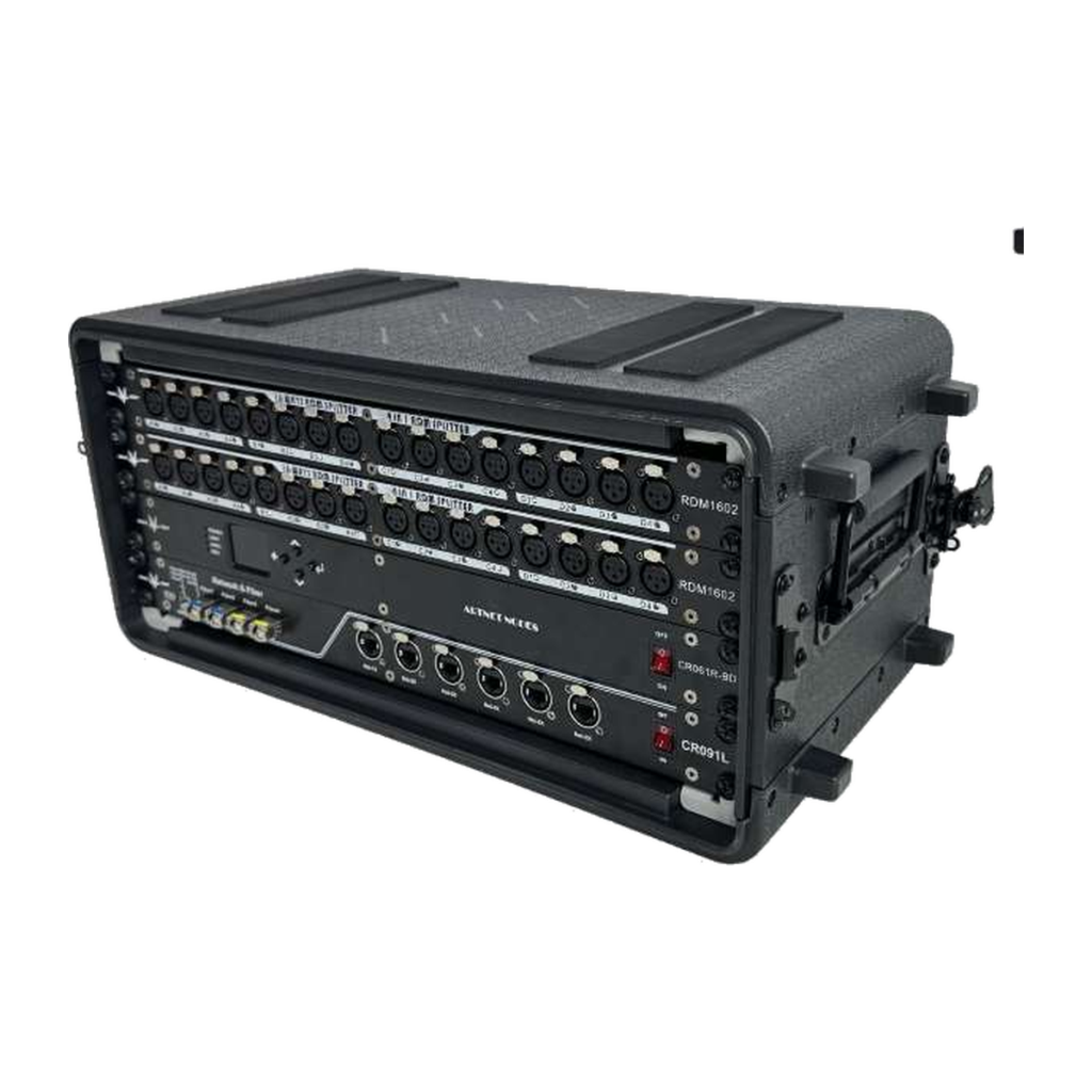 EAGLE LIGHT CPS04S-1 4U integrated stage lighting signal cabinet, original manufacturer product photograph with rack enclosure and control connectors