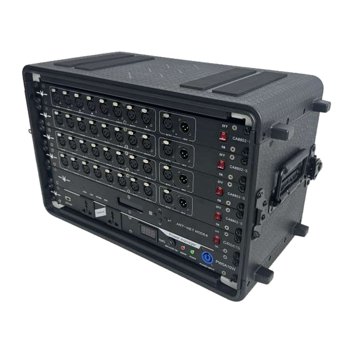 EAGLE LIGHT CPS06S-1 6U integrated stage lighting signal cabinet, original manufacturer product photograph with rack enclosure and control connectors