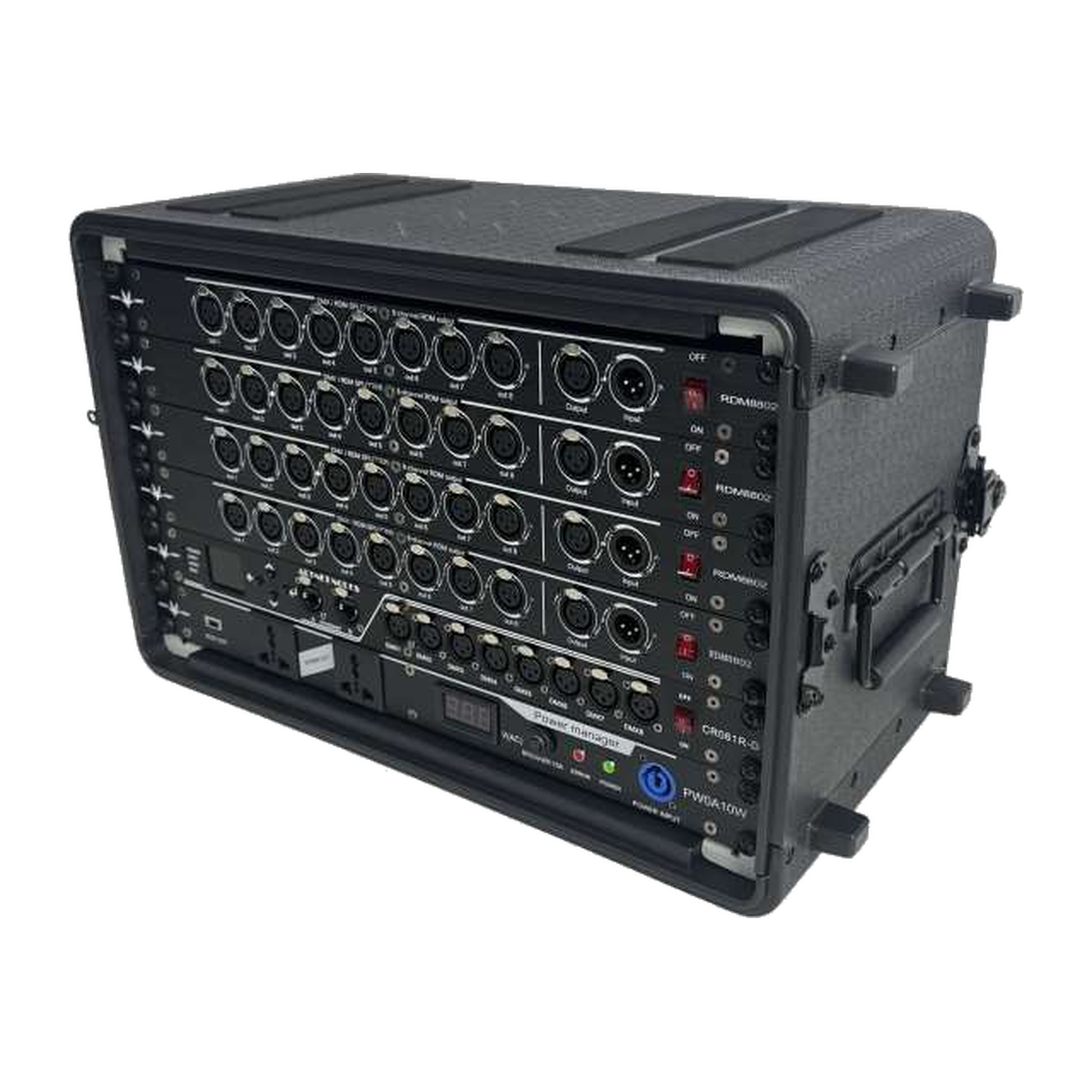 EAGLE LIGHT CPS06S-2 6U integrated stage lighting signal cabinet, original manufacturer product photograph with rack enclosure and control connectors