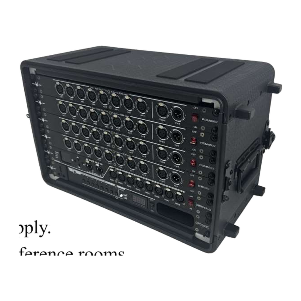 EAGLE LIGHT CPS06S-3 6U integrated stage lighting signal cabinet, original manufacturer product photograph with rack enclosure and control connectors