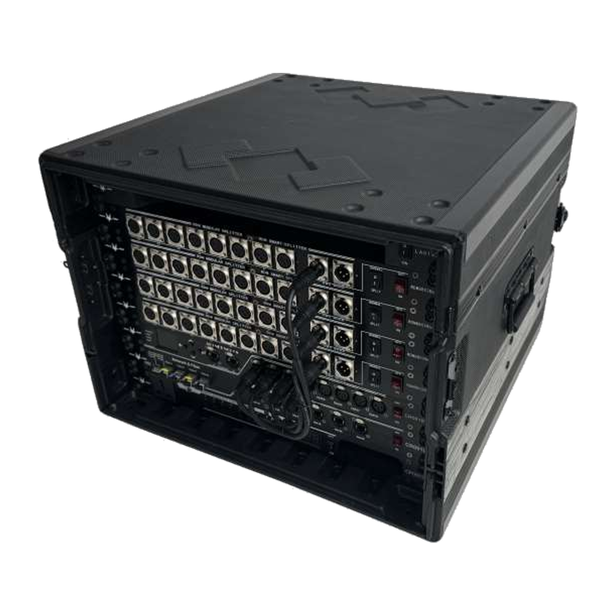 EAGLE LIGHT CPS08S-1 8U integrated stage lighting signal cabinet, original manufacturer product photograph with rack enclosure and control connectors