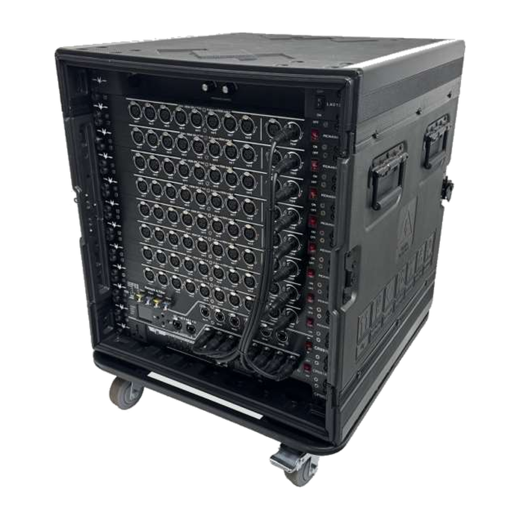 EAGLE LIGHT CPS12S-1 12U integrated stage lighting signal cabinet, original manufacturer product photograph with rack enclosure and control connectors