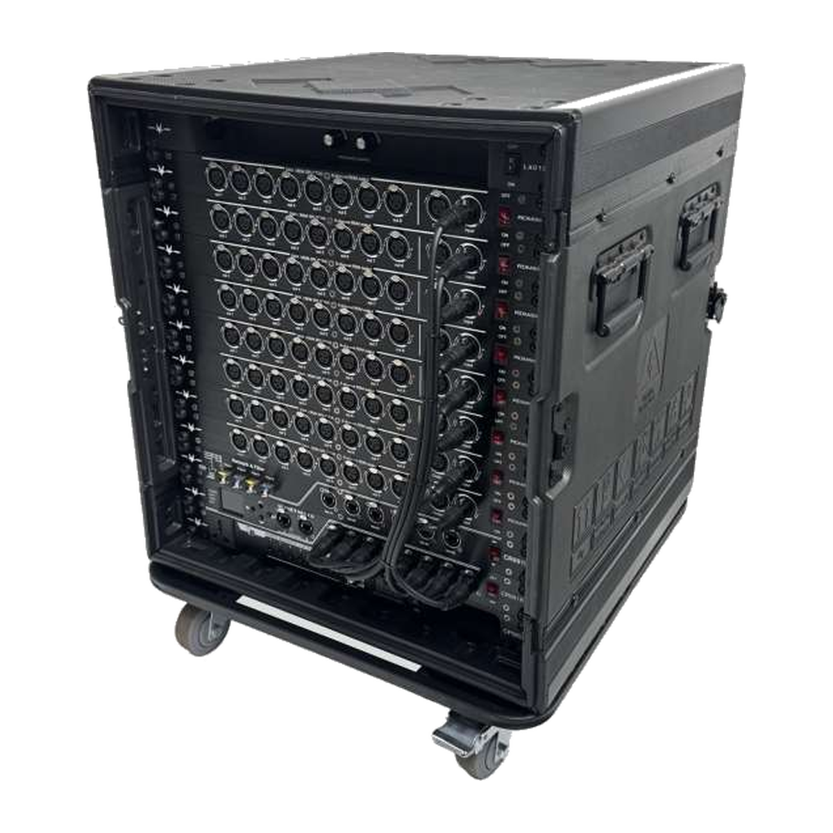 EAGLE LIGHT CPS12S-1 12U integrated stage lighting signal cabinet, original manufacturer product photograph with rack enclosure and control connectors