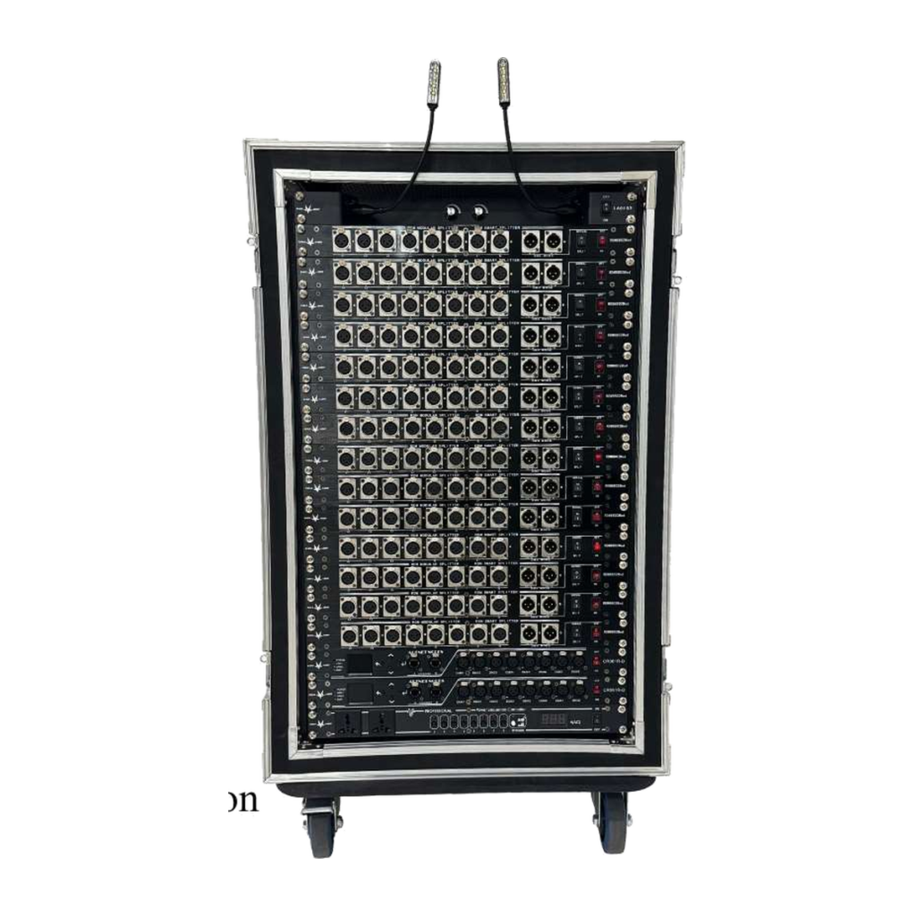 EAGLE LIGHT CPS18S-1 18U integrated stage lighting signal cabinet, original manufacturer product photograph with rack enclosure and control connectors