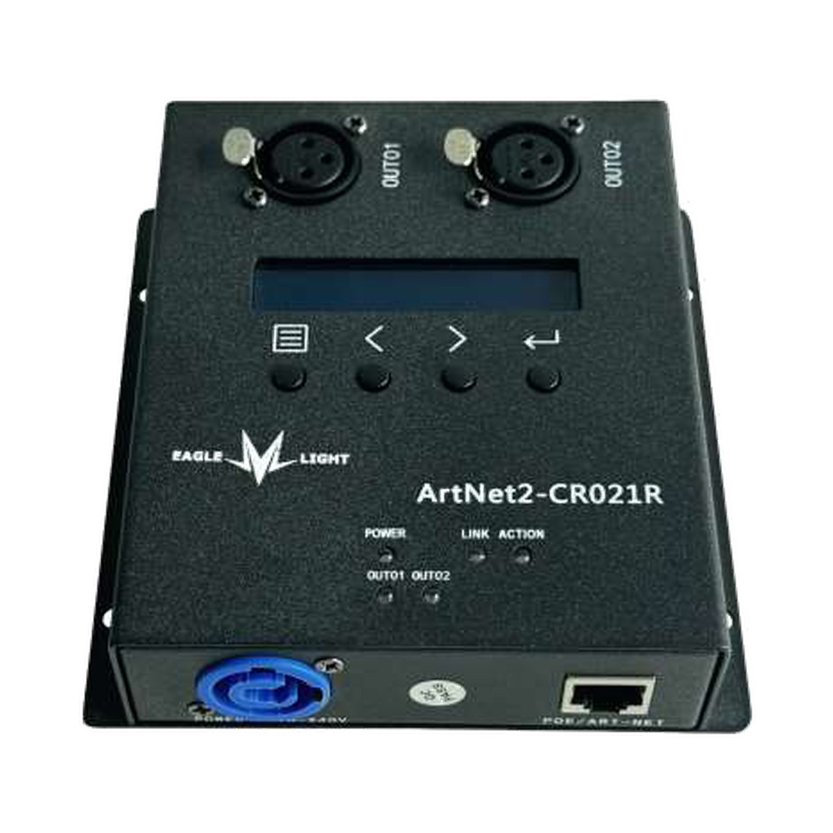 EAGLE LIGHT CR021R 2-Channel Art-Net DMX Network Controller, manufacturer catalog photograph, view 1