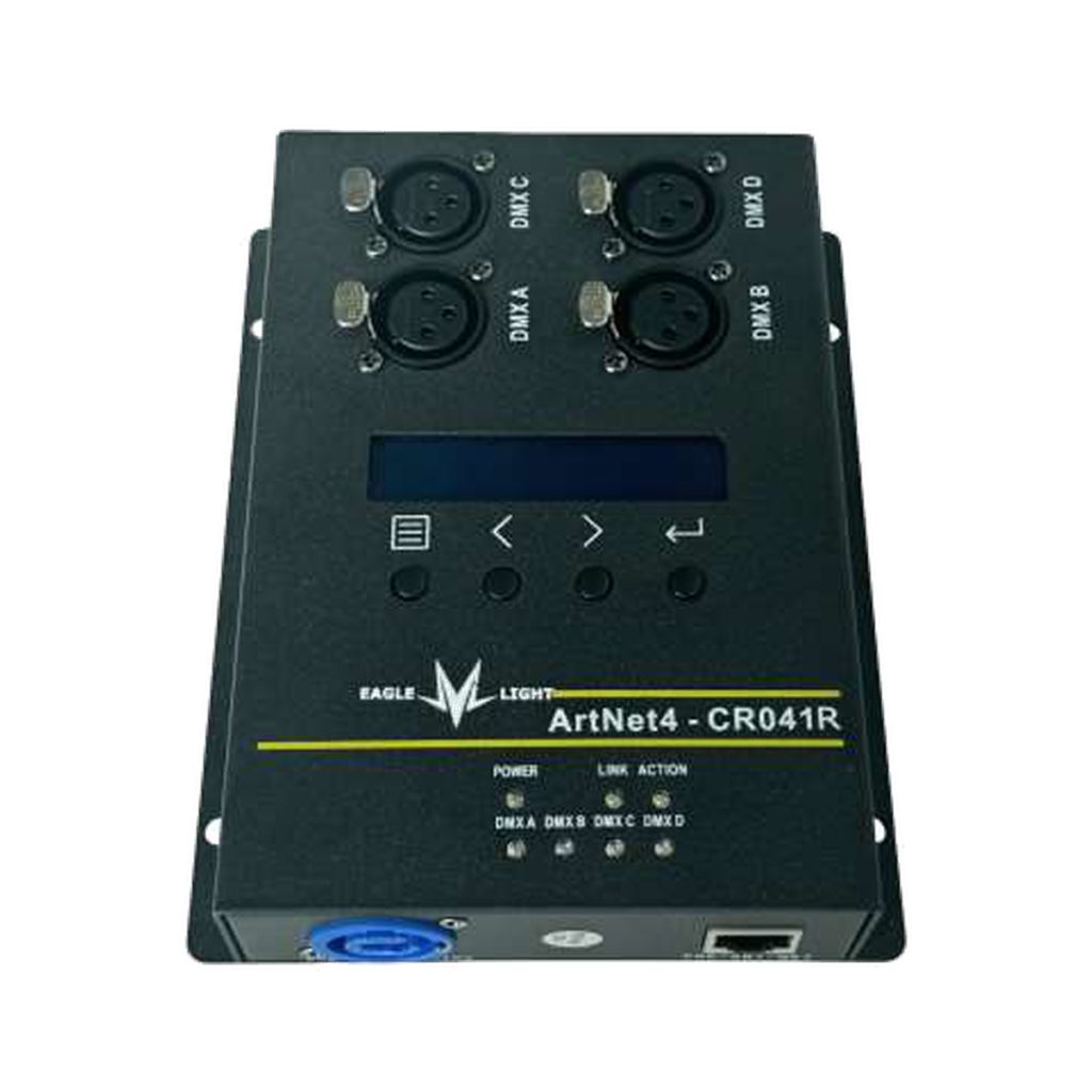 EAGLE LIGHT CR041R 4-Channel Art-Net DMX Network Controller, manufacturer catalog photograph, view 1