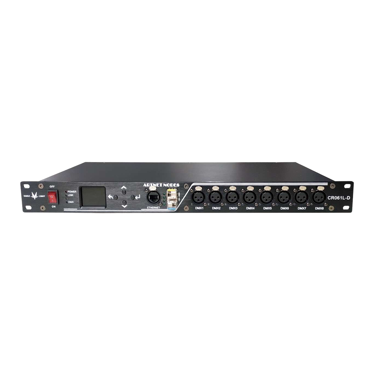 EAGLE LIGHT CR061L-D 8-Channel Art-Net RDM Fiber Controller, product photograph, view 1