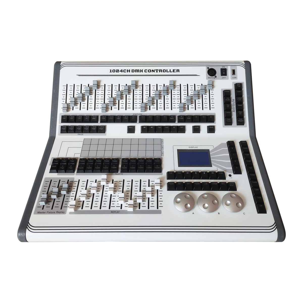 EAGLE LIGHT MH1024B 1024-channel DMX512 lighting control console with twenty manual faders and moving head controls