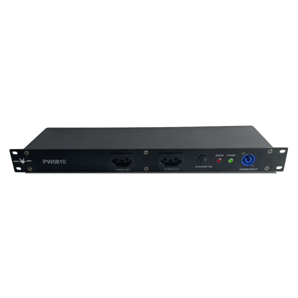 Front view of EAGLE LIGHT PW0810 10-channel cabinet power supply unit, manufacturer catalog product photograph
