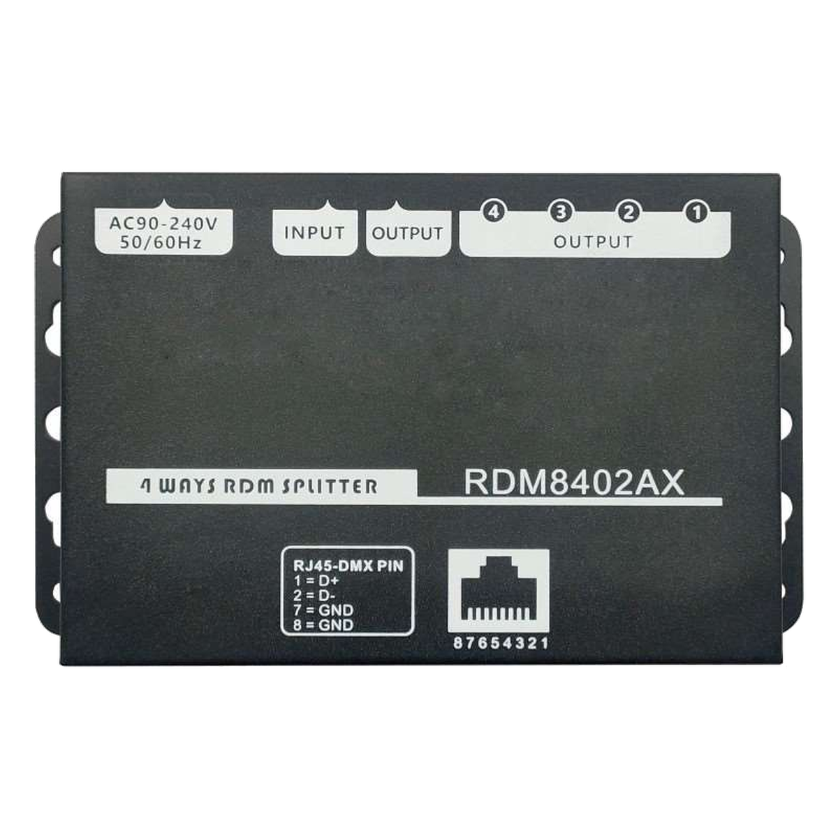 EAGLE LIGHT RDM8402AX professional RDM and DMX signal splitter from original manufacturer catalog
