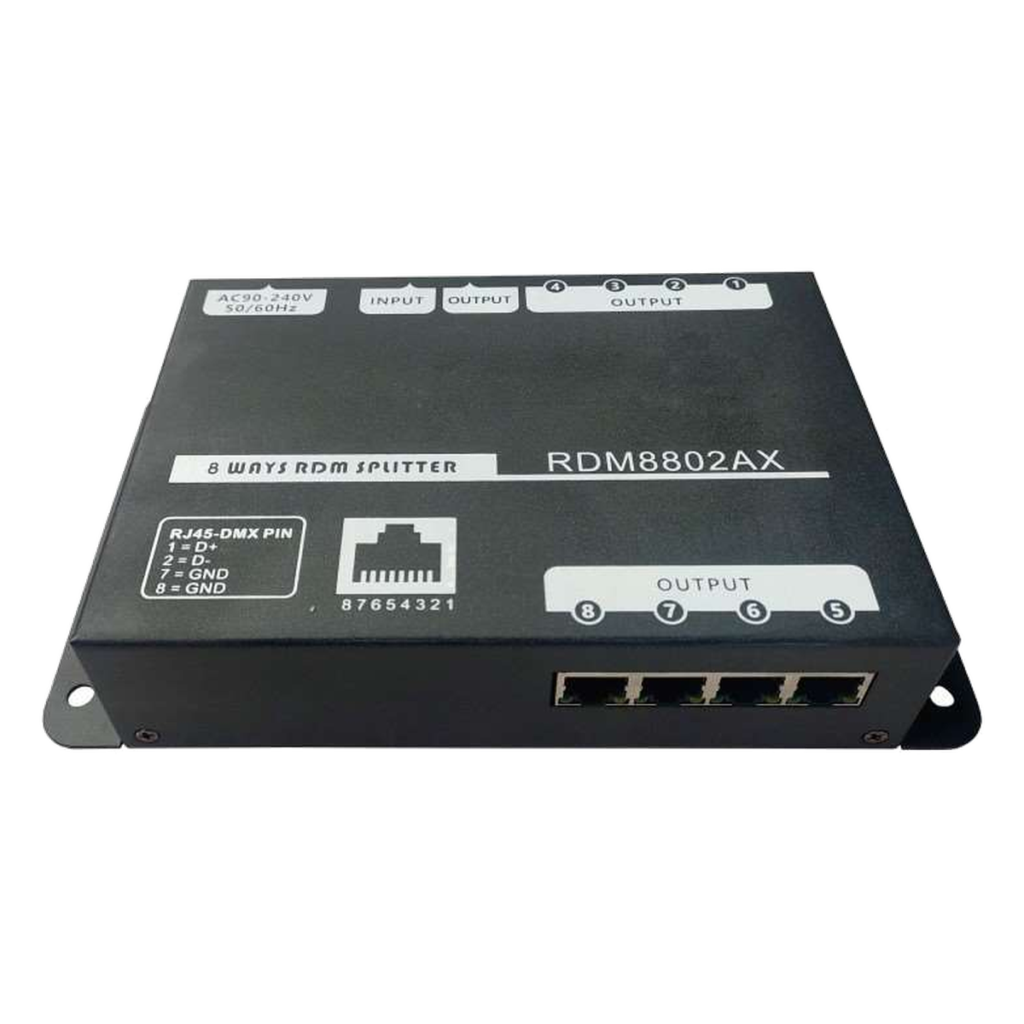 EAGLE LIGHT RDM8802AX professional RDM and DMX signal splitter from original manufacturer catalog