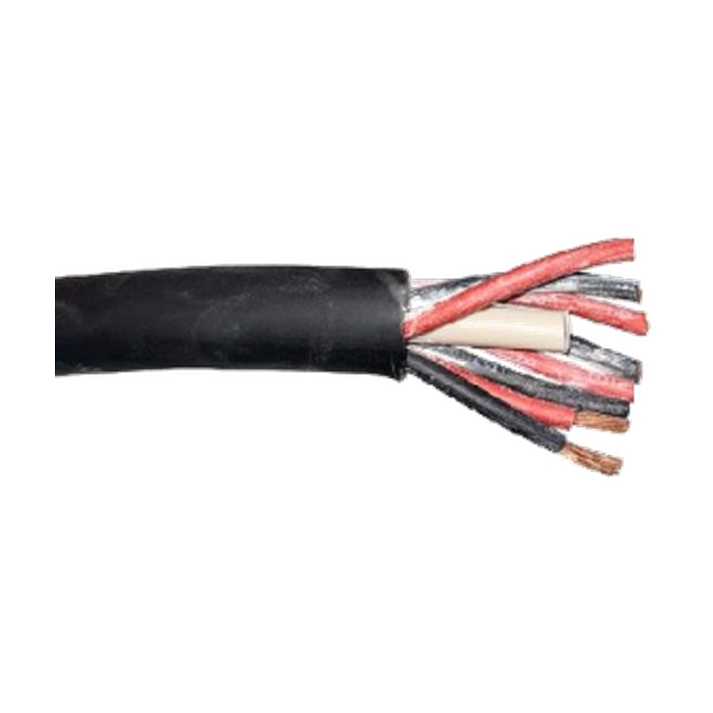 EUROCABLE 08N25 8 x 2.5 mm² OFC speaker cable, black PVC sheath, Italian brand from catalogue
