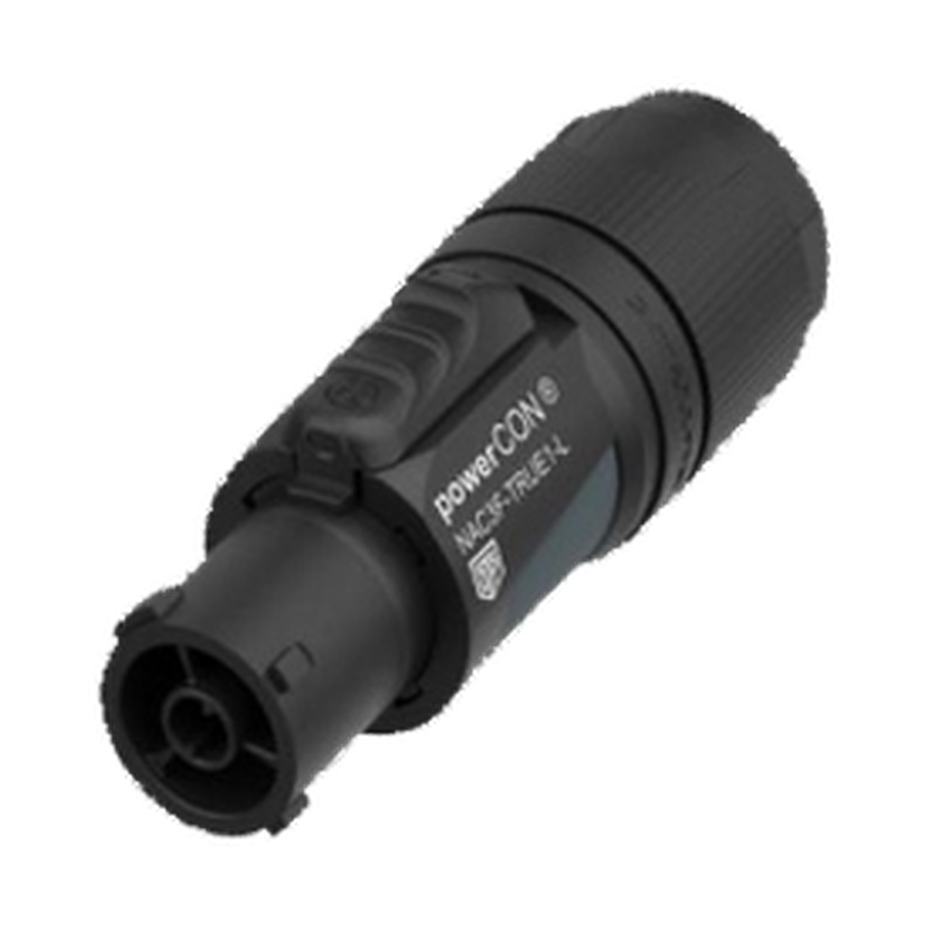 NEUTRIK NAC3F-TRUE1-L female three-pole true1 power connector, authentic catalogue photograph isolated on a transparent background