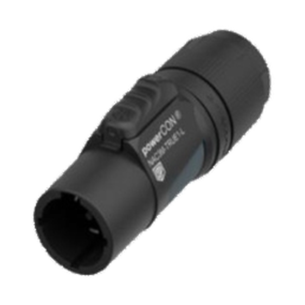 NEUTRIK NAC3M-TRUE1-L male three-pole true1 power connector, authentic catalogue photograph isolated on a transparent background