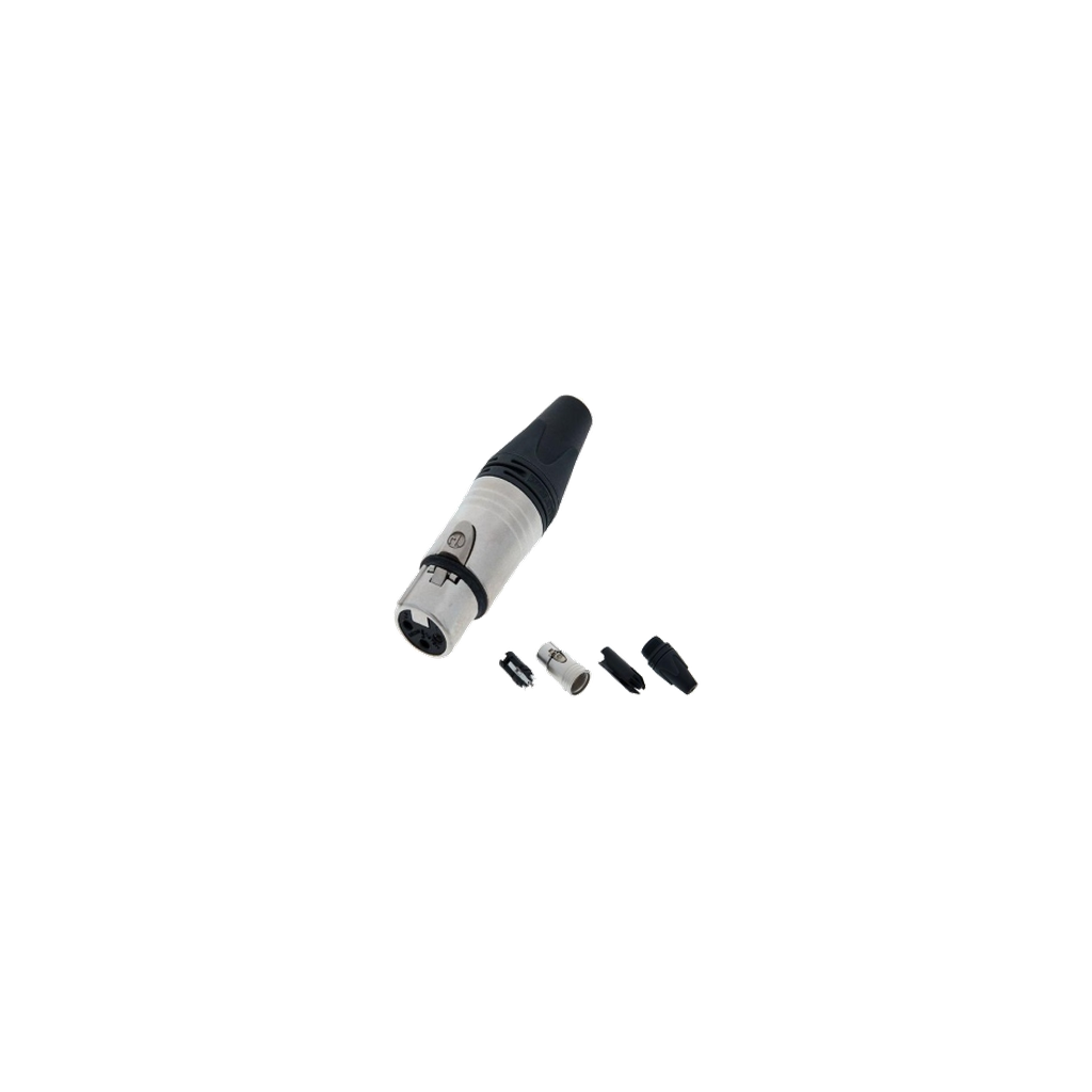 NEUTRIK NC3FXX 3-pole female XLR cable connector, supplier catalogue photo with transparent background