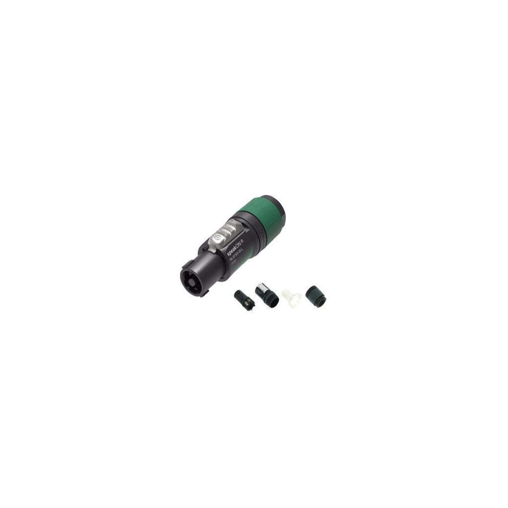 NEUTRIK NL4FXX-W-L 4-pole plastic cable connector, genuine supplier catalogue photograph isolated on a transparent background