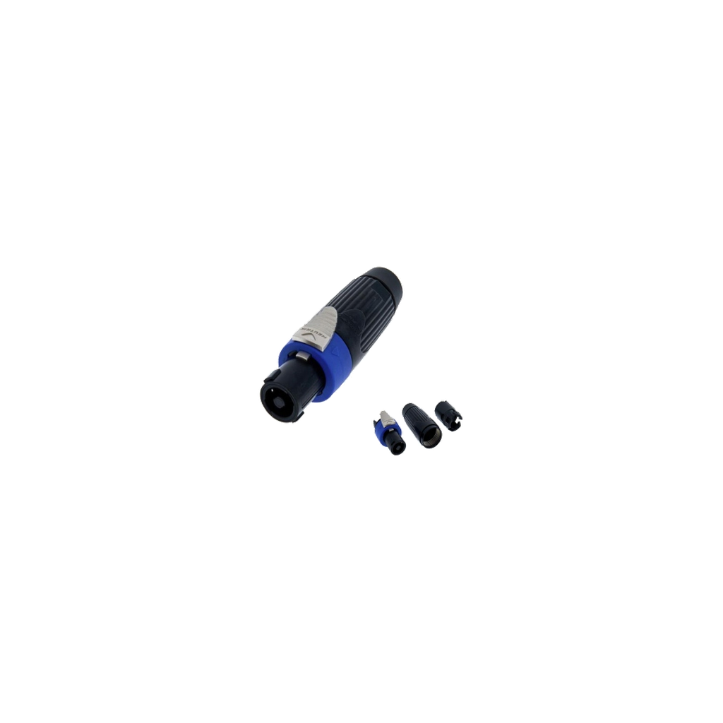 NEUTRIK NLT4 FXX-BAG 4-pole metal cable connector, isolated genuine April 2026 catalogue photograph on a transparent background
