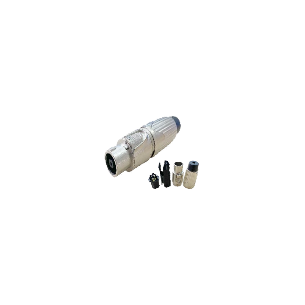 NEUTRIK NLT8FXX 8-pole metal audio power cable connector and separated assembly parts from supplier catalogue