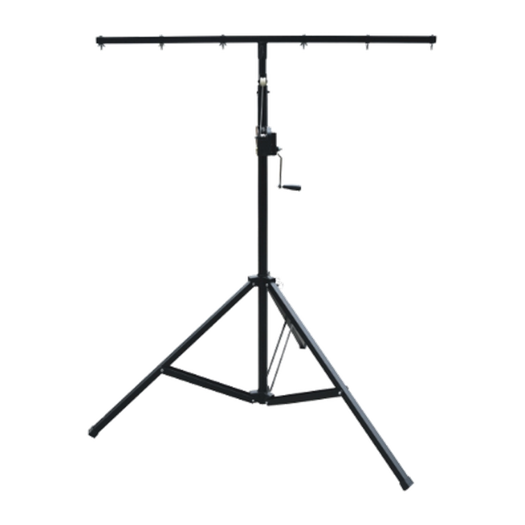 REDJET 2.8m hand-crank lighting stand with T-bar and tripod support