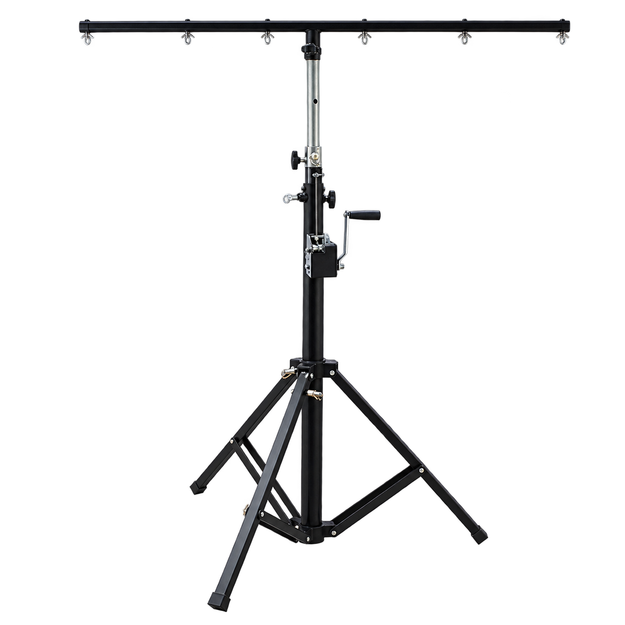 REDJET 4m single-tier hand-crank stand with horizontal lighting bar and tripod legs