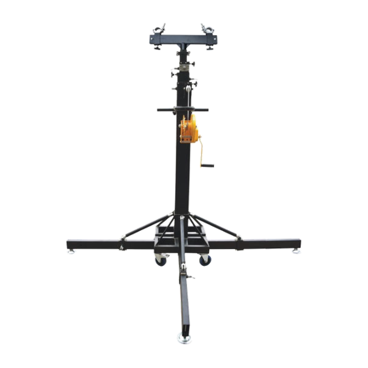 REDJET 5.5m telescopic-leg hand-crank stand with manual winch and support base
