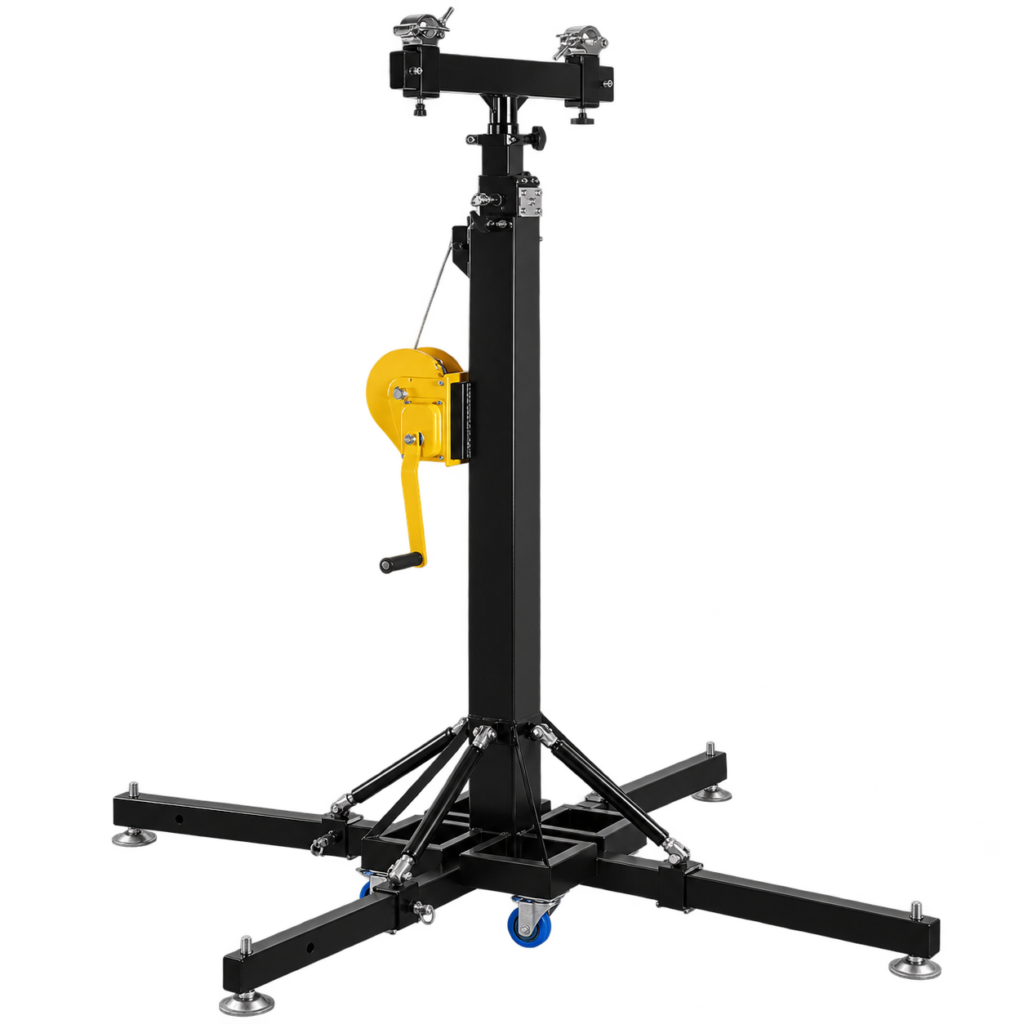 REDJET XH-DJ004 4m telescopic-leg manual crank stand, isolated product view