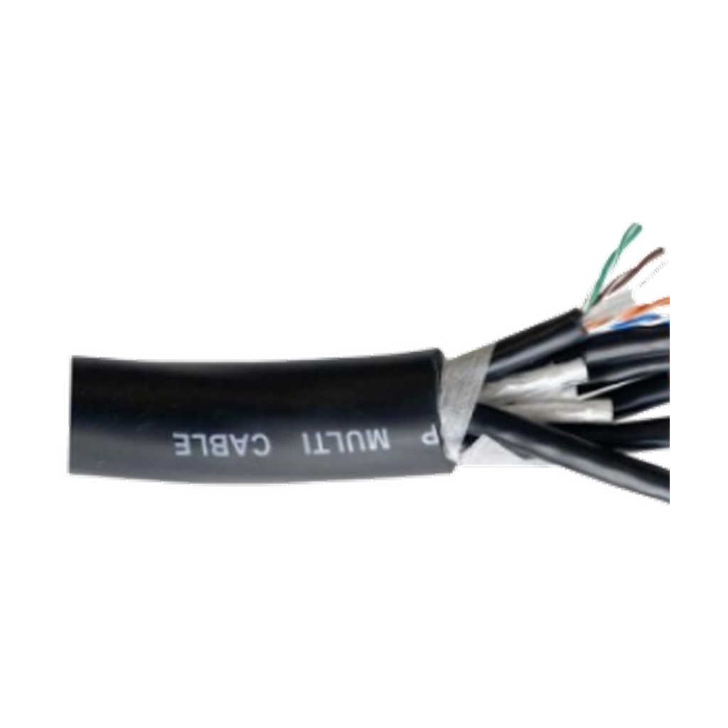 VMCABLE SC-CAT.66 black PVC 6-channel multicore CAT6 network cable with exposed conductors