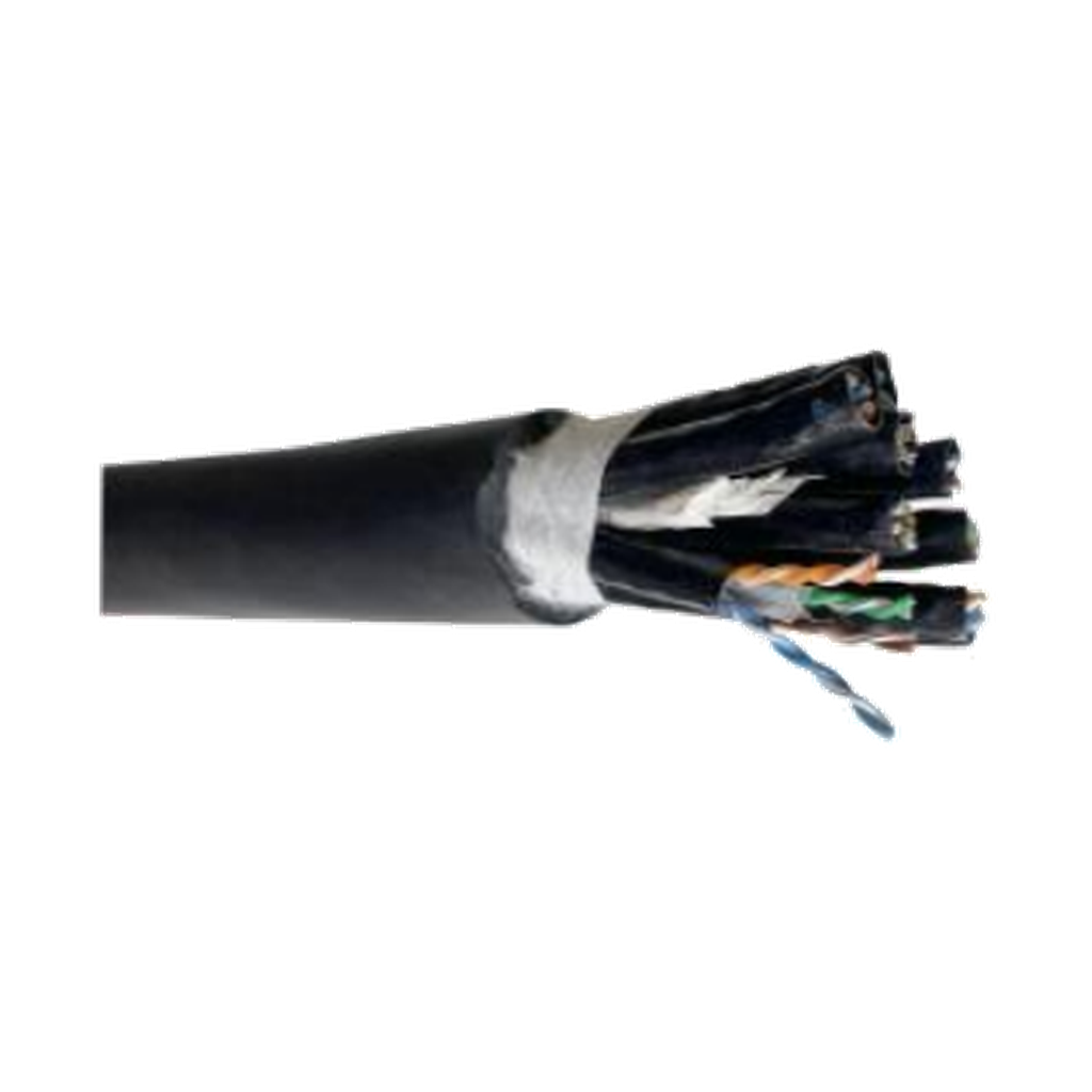 VMCABLE SC-CAT.86 black 8-channel multicore CAT6 network cable with visible copper pairs