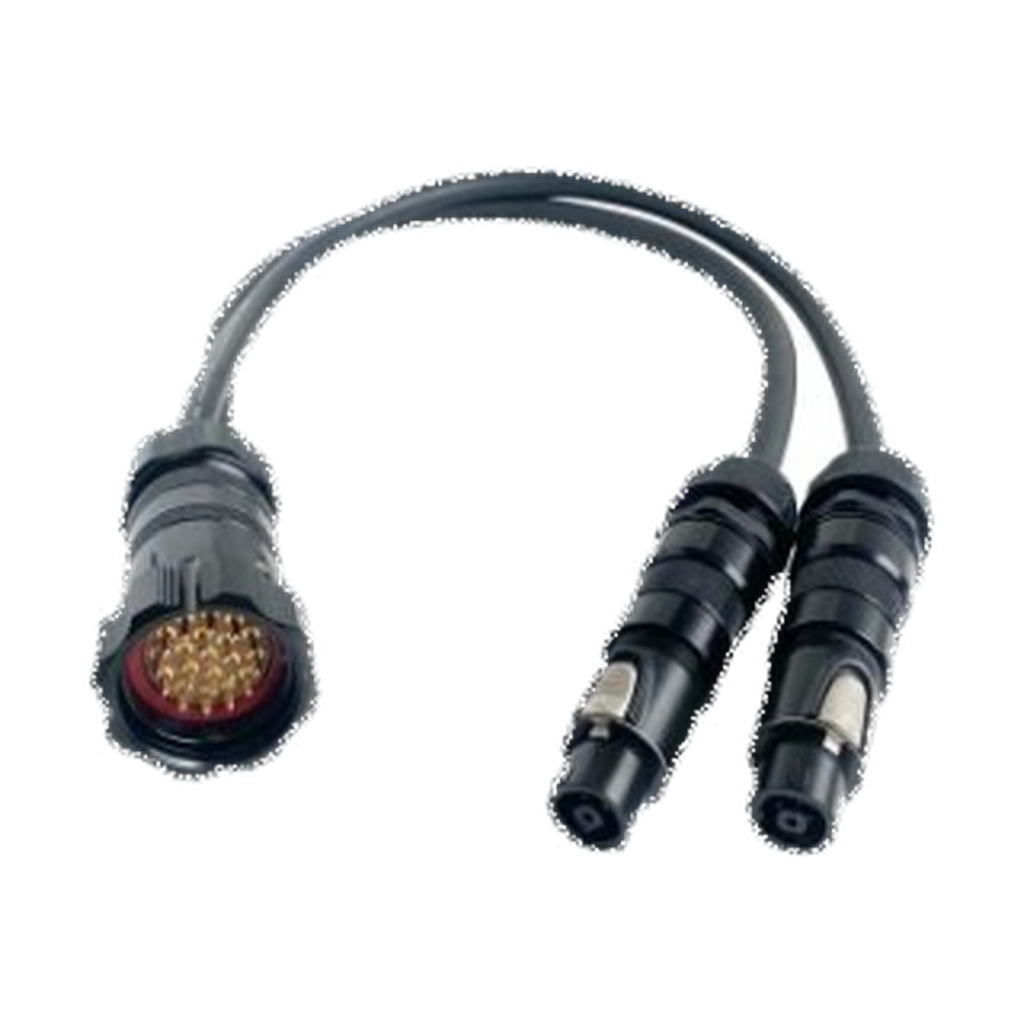 VMCABLE VM-EL1NL8IV-1 1 m 19-pole Socapex-compatible to twin Neutrik 8-pole speaker breakout cable