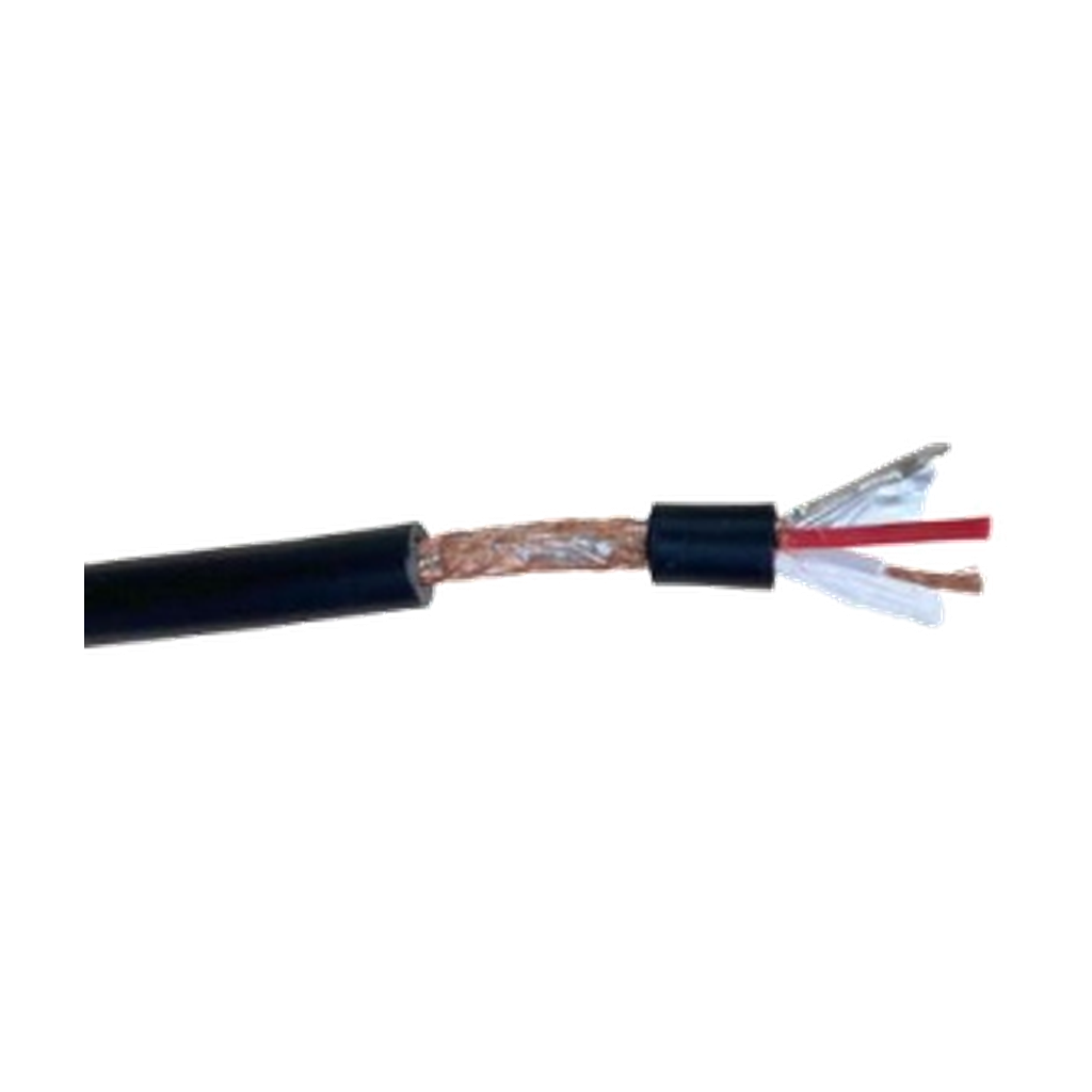 VMCABLE VM-L2B3 twisted-pair cable with copper foil shield, exposed two signal conductors and drain wire