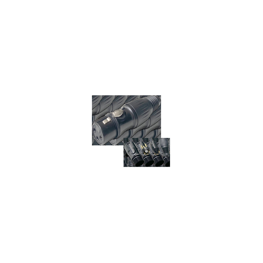 VMCABLE VM-LD3FXX-B 3-pole female XLR cable connector, genuine April 2026 supplier catalogue photo on transparent background