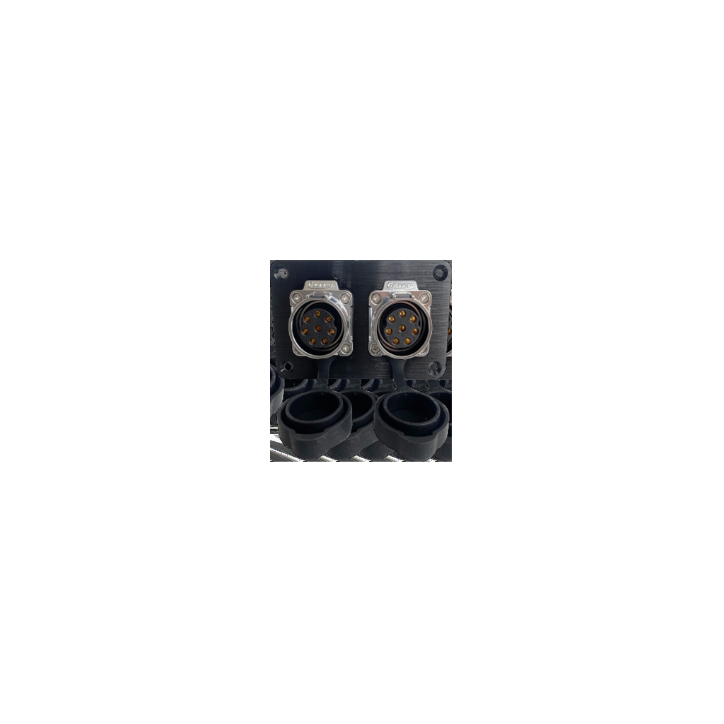 VMCABLE VM-LINKE008 MPXX 8-pole metal panel socket, genuine supplier catalogue photograph isolated on a transparent background