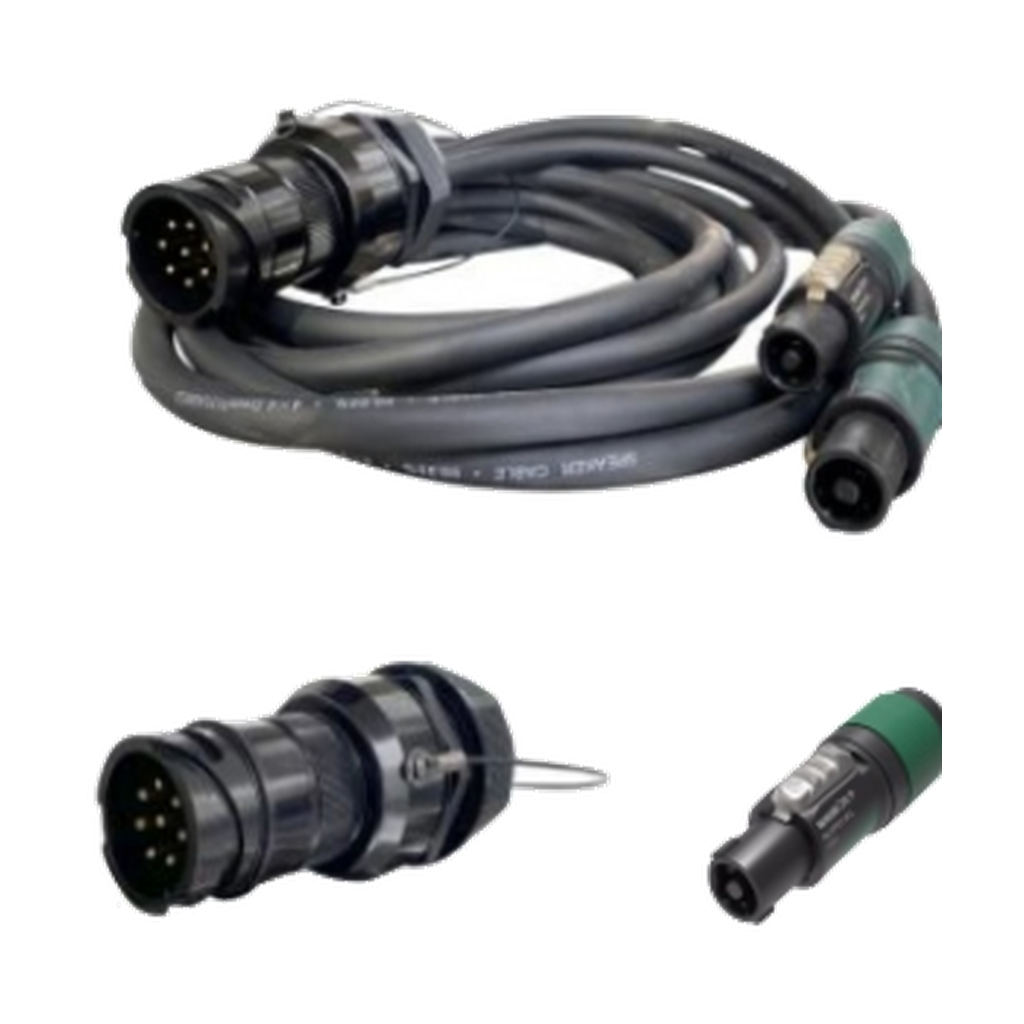 VMCABLE VM-LK440-1 IN FILL 1 m two-way speaker split cable with 8-pole male and two Neutrik four-pole connectors