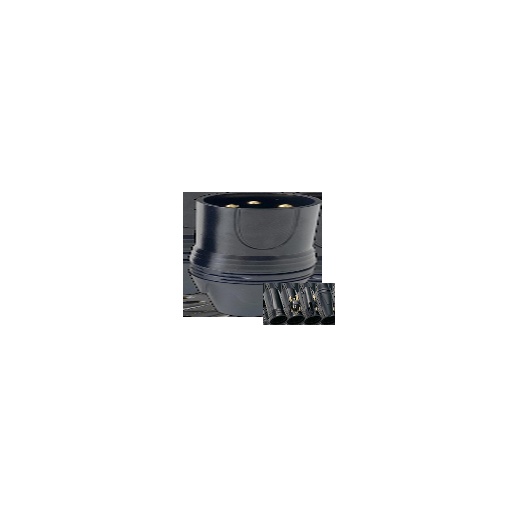 VMCABLE VM-NC3MXX-B 3-pole male XLR cable connector, genuine April 2026 supplier catalogue photo on transparent background